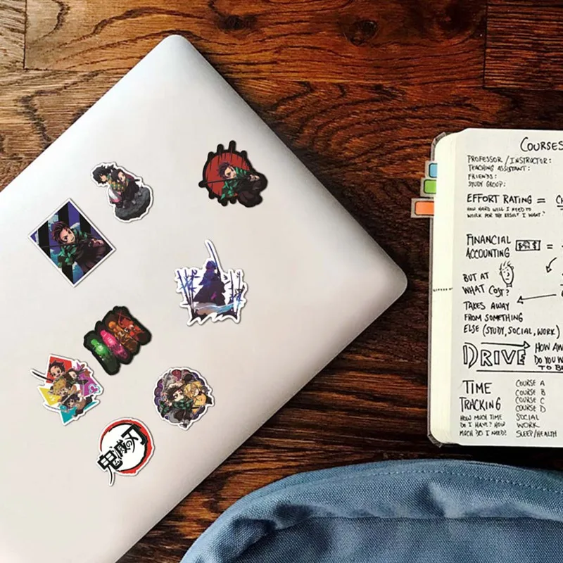 

100 pcs/pack Anime Demon Slayer Kimetsu no Yaiba Figures DIY Laptop Skaterboard Luggage Case Waterproof Stickers