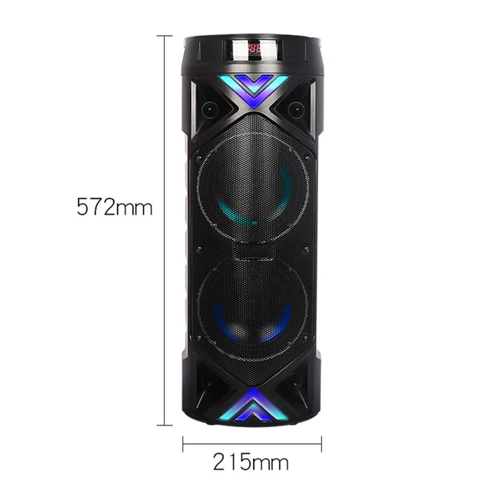 

Square high-power bluetooth speaker USB bluetooth combination sound column subwoofer street suitcase microphone audio FM sound