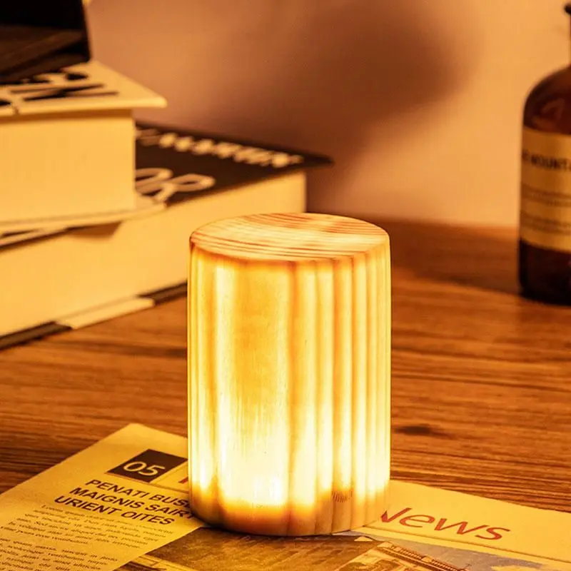 

LED Wood Art Atmosphere Ligh USB Night Light Induction Bedroom Dimmer Lamp Bedside Lamp Dinner Party Home Room Decoration