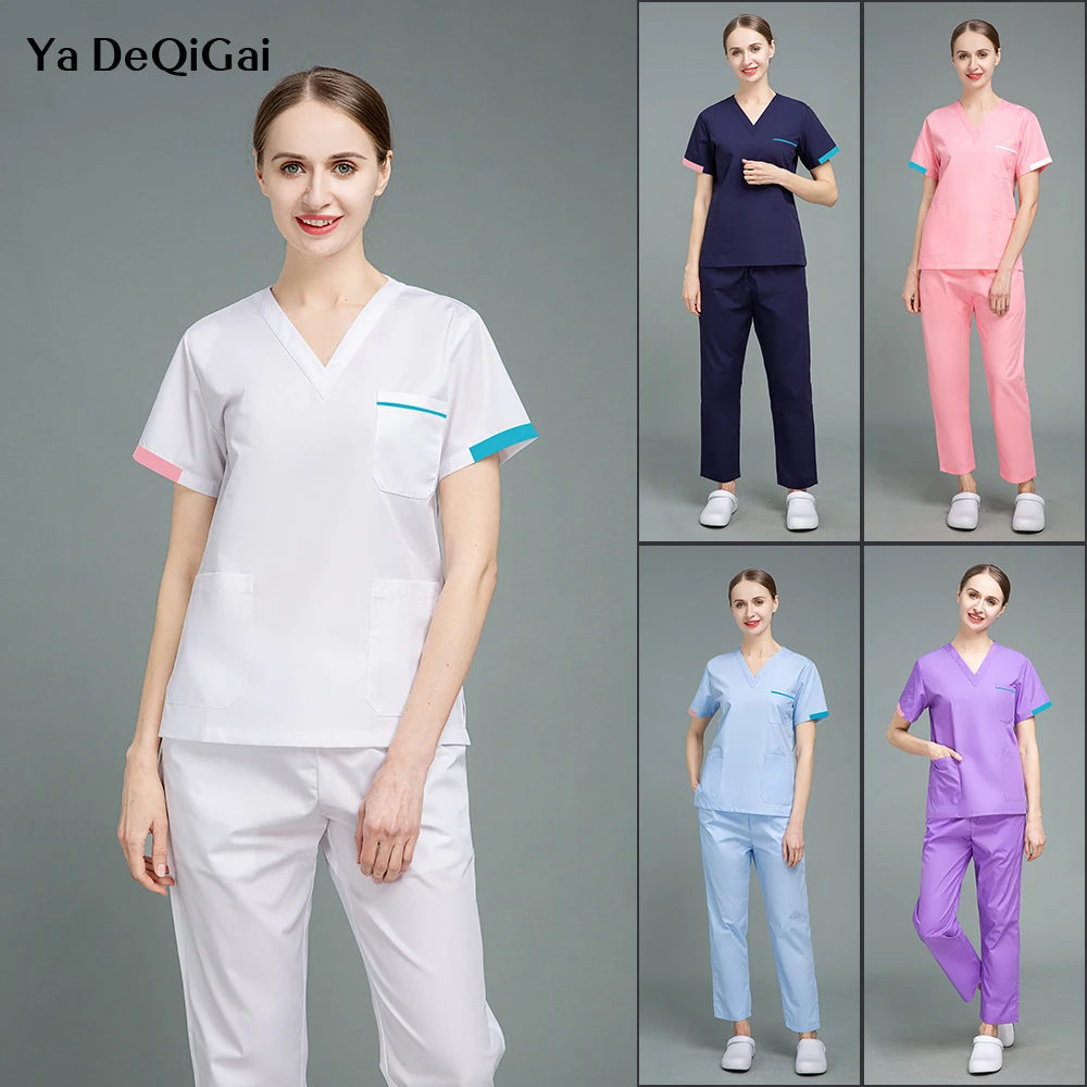 

Medical Nurse Scrubs Two-piece Spa Slim Lab Clinic Nurse Pharmacy Doctor Nursing Work Uniform Wholesale Operating Room Clothes