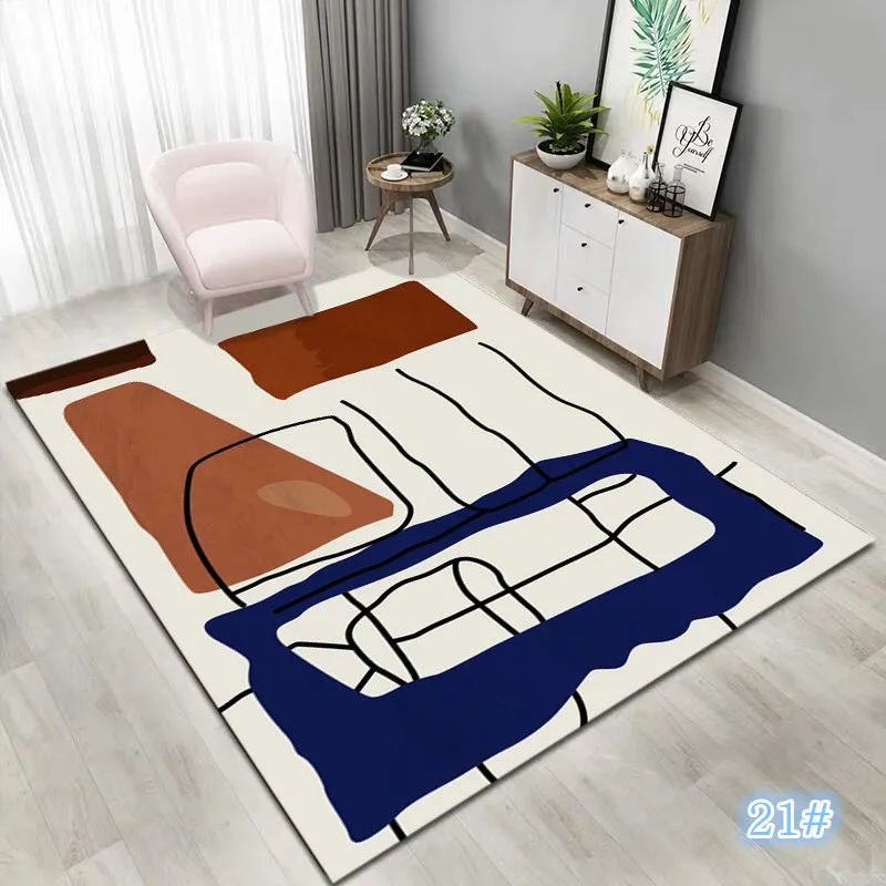 

Abstract line geometric pattern Nordic carpet carpet living room bedroom study decoration coffee table can be customized