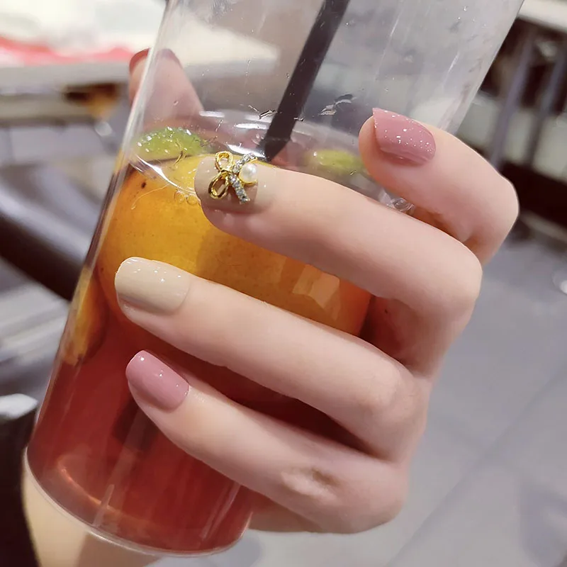 24 шт./коробка искусственный жемчуг|Накладные ногти| |