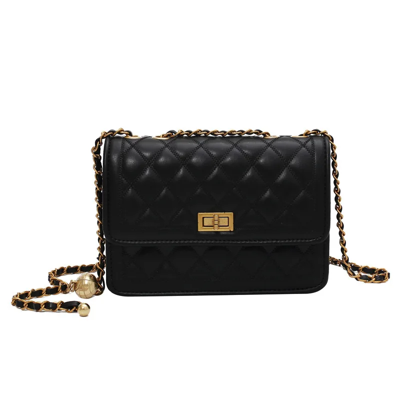 

Lingge women's bag 2021 new chain shoulder messenger women's bag western style rhombus small square bag