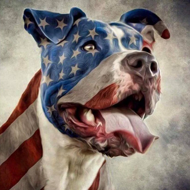 Diy Алмазная краска наборы для взрослых полностью квадратная дрель собака по