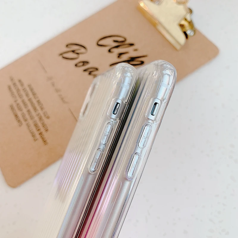 Для iPhone 6 6s 7 8 Plus 11 Pro X XS XR Max градиент цвета радуги голографическое зеркало