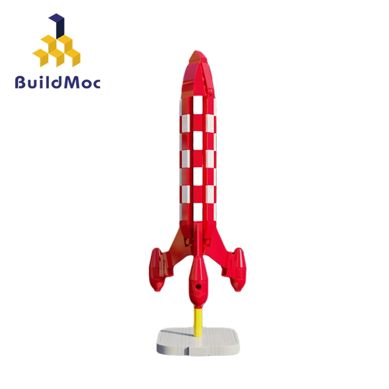 Buildmoc City Comics Tintin Moon Rocket 278 шт. модель MOC строительные блоки игрушки для детей DIY