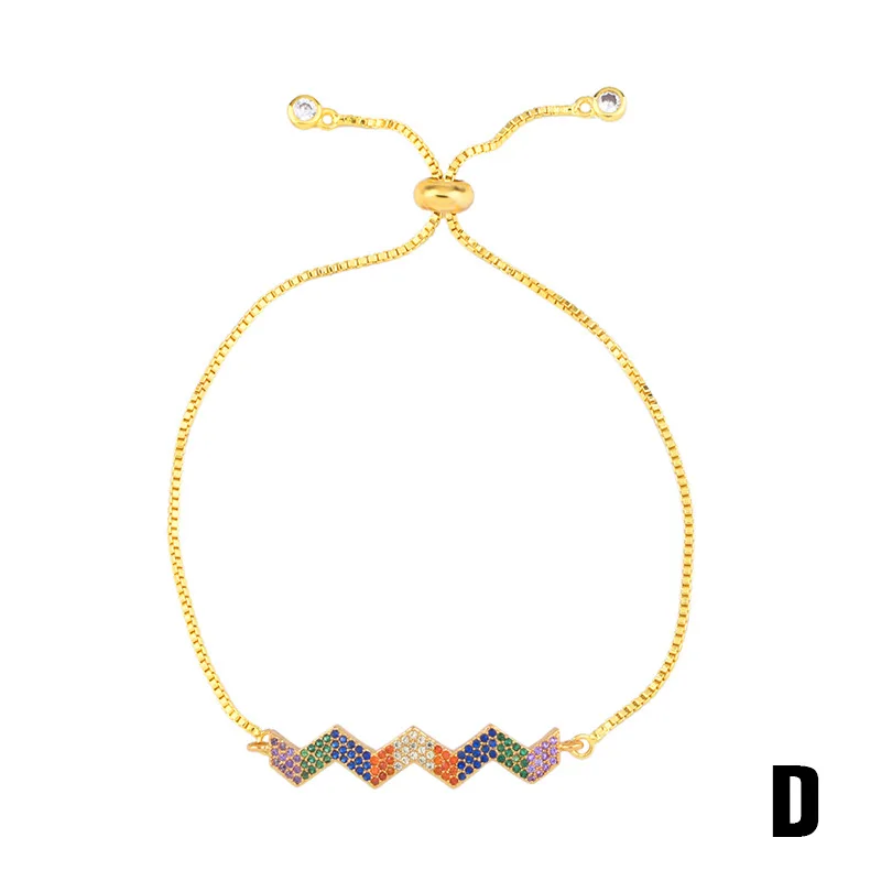 Золотые браслеты сглаза Bijoux Femme 2019 браслет CZ радужные для женщин девушек