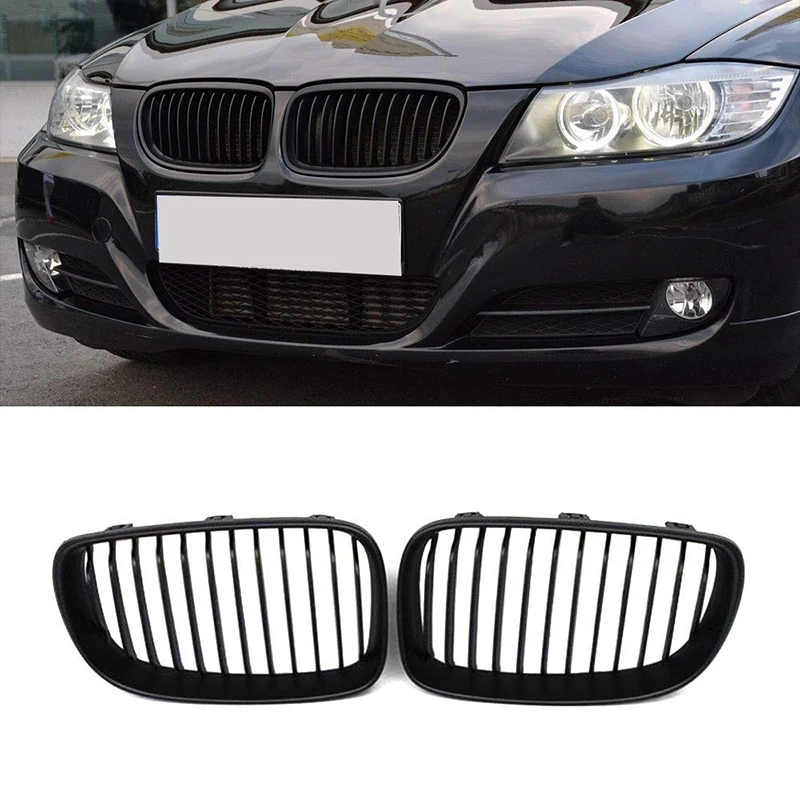 Передний бампер Спортивная решетка для BMW E81 E82 E87 E88 1 серии LCI 2007-2013 (матовый черный)