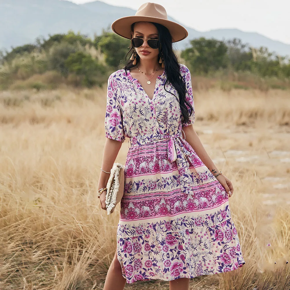 

Y2k Summer Party Dresses Birthday Outfits For Women Fashion Leisure For Holiday Dresses For Women 2021 Traf Bohemian Style Dress