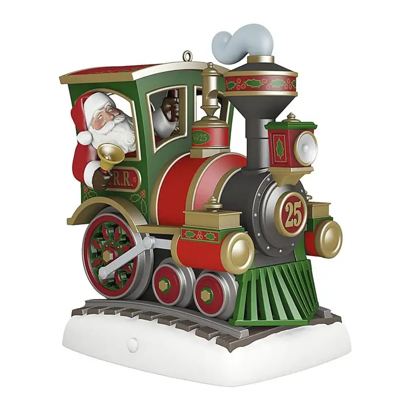 

Christmas Hanging Pendant Decoration Personalized Santa Claus Train Resin Craft Pendant Winter Christmas Themed Party Decoration