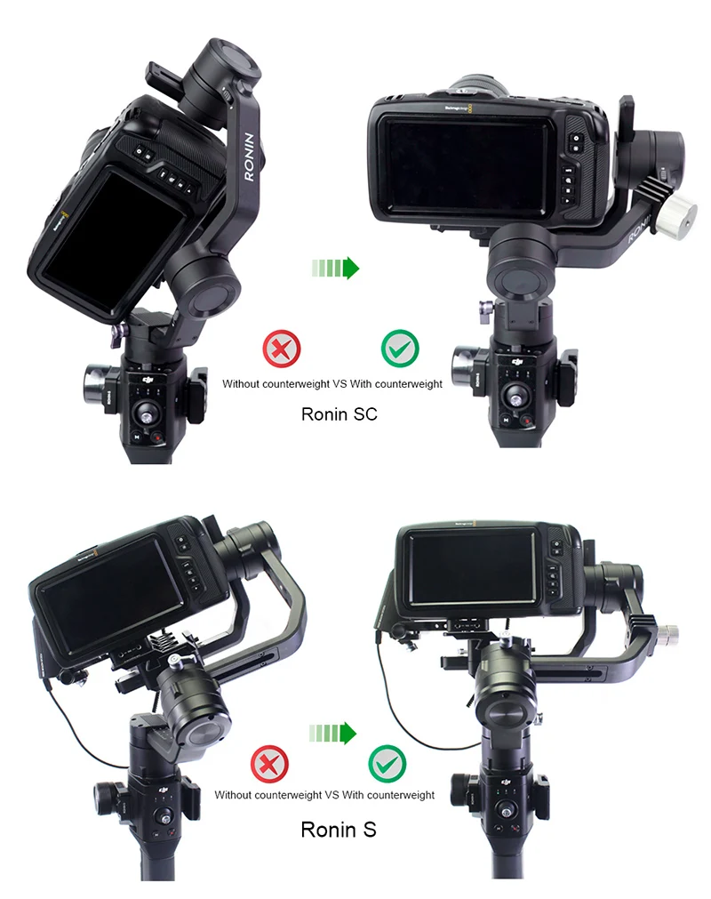 Lanparte Ronin S/SC противовес для DJI, ZhiYUN Crane 2 Gimbal аксессуары для Blackmagic BMPCC 6K 4K