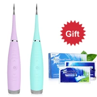 electric ultrasonic sonic dental scaler tooth calculus remover cleaner tooth stains tartar tool gift teeth whitening strips