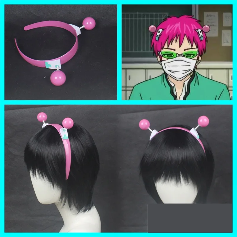 

New Design Anime The Disastrous Life of Saiki K. Kusuo Saiki Cosplay Headwear Anime Hair Clip Hairpin Hair Band Cosplay Props