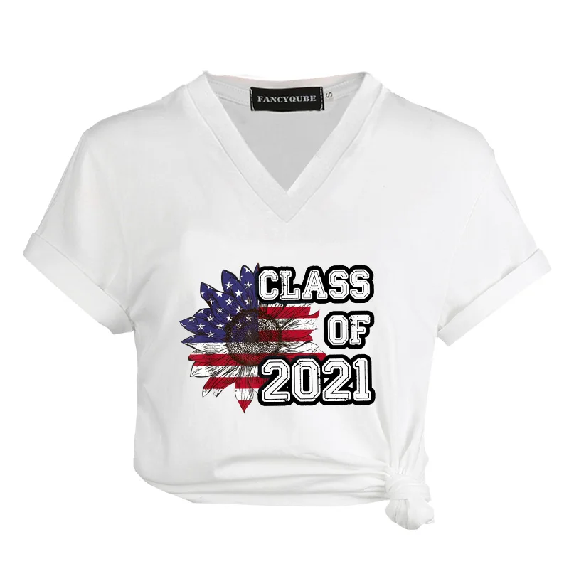 

V-neck Floral Graphic T Shirt Women Goth Black Short Sleeve Casual Tops 2021 New Summer Cotton Basic Harajuku T-shirts Clothes
