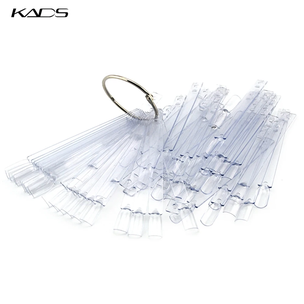 HOTSALE 50 советы/packIvory White Пластиковые Flase Nail Art Советы Стик Показать Практика Вентилятора Совета& Nail Art Display прозрачный цвет