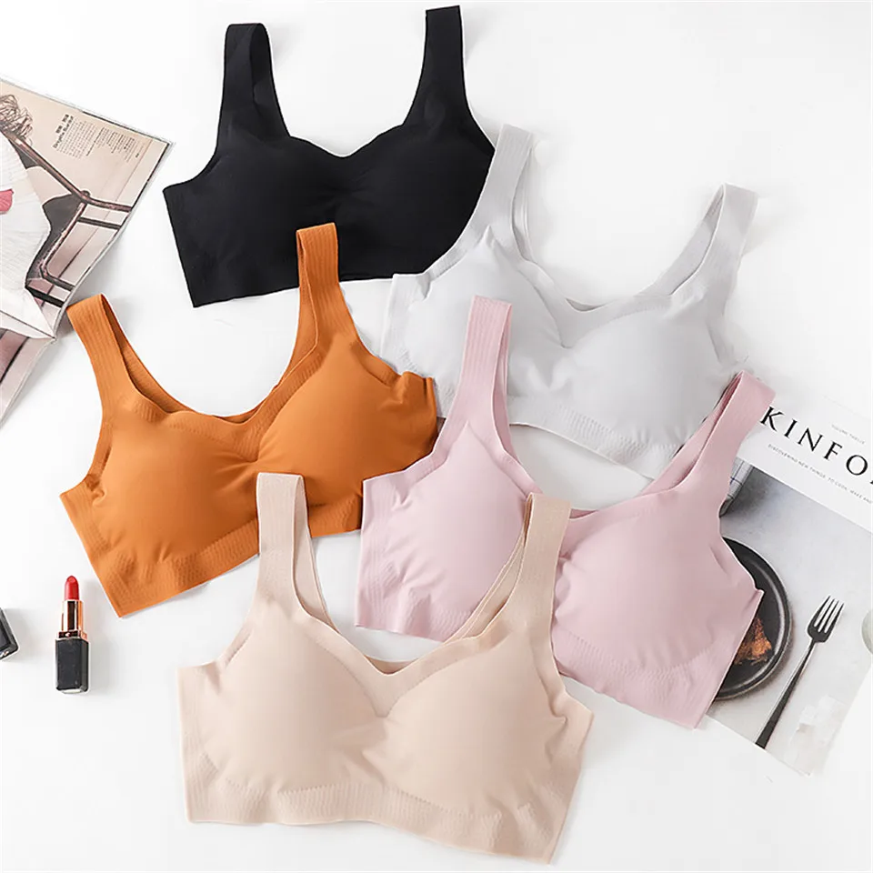 

Tube Bra Women Sexy Underwear S-XXL Padded Seamless Bra Crop Tops Workout Ladies Streetwear Solid Lingerie Breathable Bralette