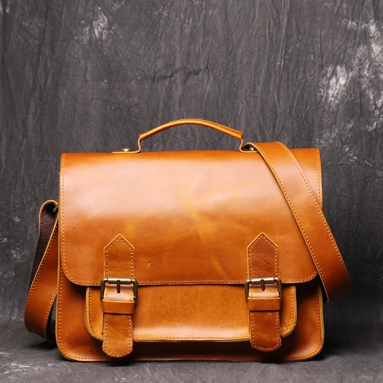 Bag Men's Genuine Leather Briefcase Male Man Laptop Bag Natural Leather For Men Messenger Bags Men's Crossbody Bag