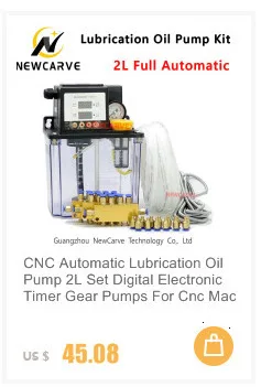 Полностью автоматический CNC специализированный очиститель масла смазочного масла насос 1.5L цифровой электронный таймер Шестерни насосы для ЧПУ NEWCARVE