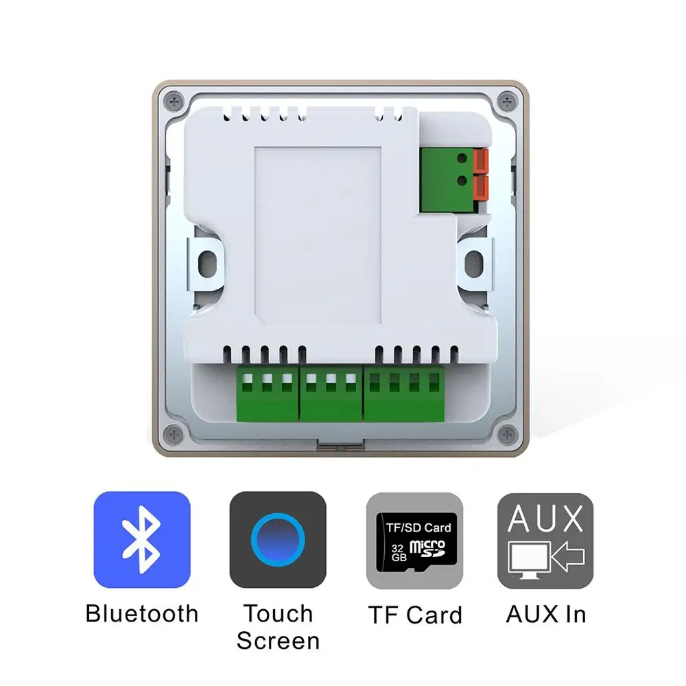Настенная домашняя музыкальная система, Bluetooth цифровой стерео усилитель, Bluetooth/TF музыкальный плеер, мини-настенный усилитель