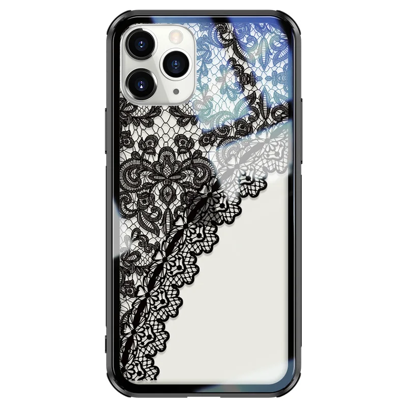 Чехол для iphone 11 pro max 6 5 1 защита телефона из закаленного стекла кружевные Чехлы