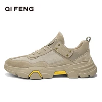 new mens genuine leather skateboarding shoes light spring fashion sneakers young man walking shoes mesh shoes adult student