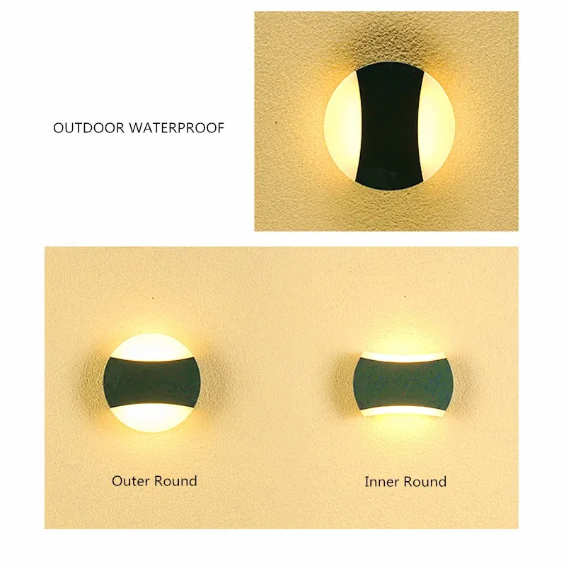 Новый стиль 12 Вт алюминиевый светодиодный настенный светильник Современная