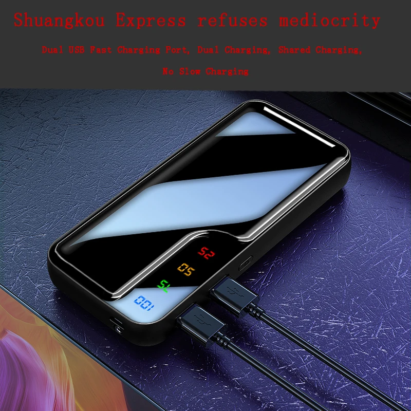 Горячая mi ni power Bank 10000mAh power bank зарядное устройство с двумя usb-портами Внешняя батарея Poverbank портативный для iPhone 7 8 x Xiaomi mi светодиодный