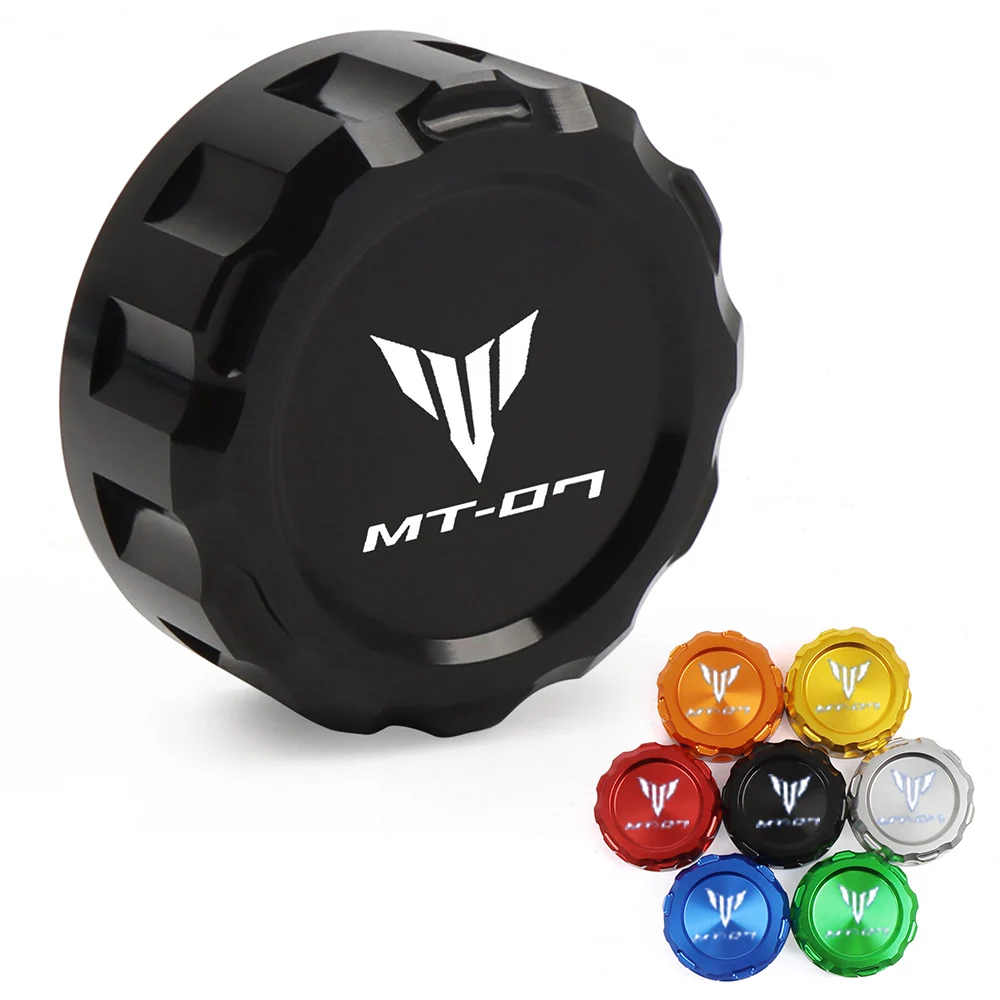 

MT07 FZ07 трассировщик 700 GT Универсальный ЧПУ задний тормозной жидкости цилиндр главный резервуар Крышка для Yamaha MT-07 MT 07 FZ 07 все годы