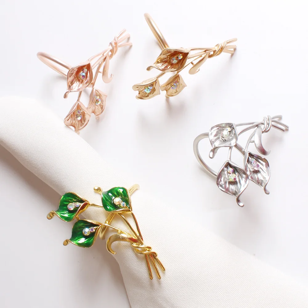 10 шт./лот модель новый дом кольцо для салфетки с китайскими листьями тюльпан