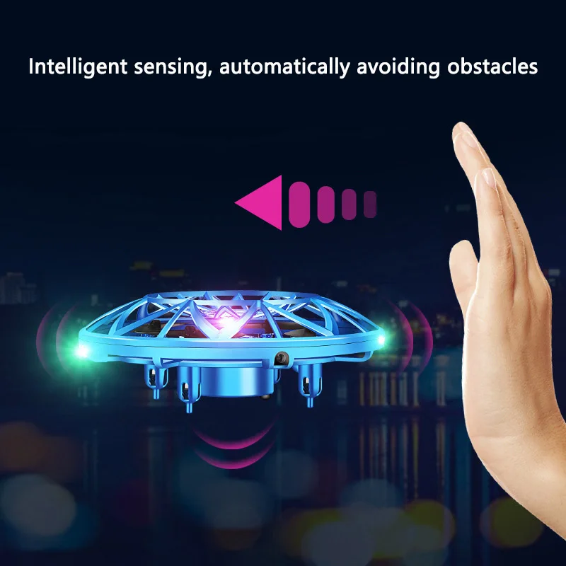 Летающий вертолет мини Дрон UFO RC беспилотный инфракрасный индукционный самолет