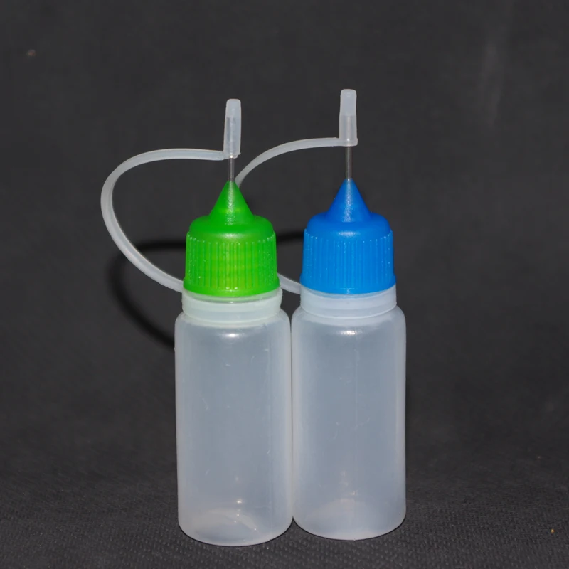 

Plastic Bottles Metal Needle Bottle Empty 15ml Dropper Bottles With Screw Needle Cap 1500pcs/lot