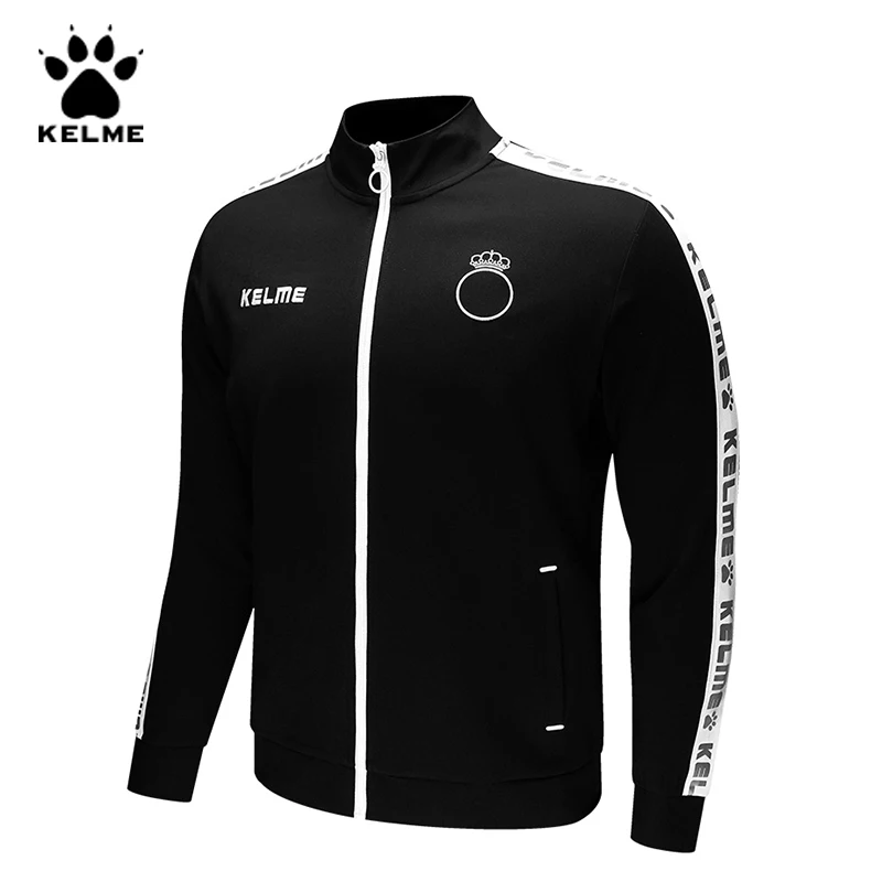 Мужская спортивная куртка KELME винтажная в полоску для бега на весну 3881206|Мужские