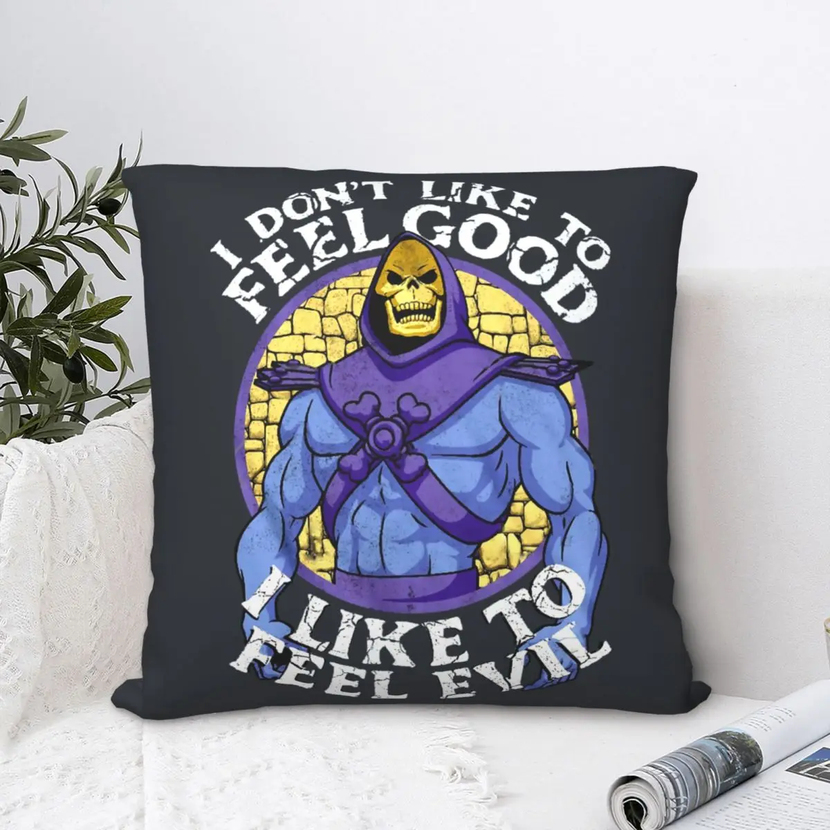 

Я люблю чувствовать зло, накидка на подушку, чехол He-Man и мастера вселенной, рюкзак, Hugpillow, чехол, декор для дивана