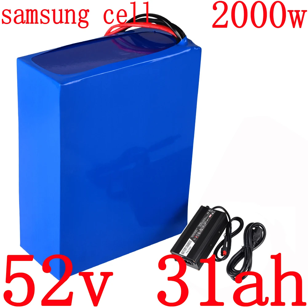 

52V 30AH Lithium Battery Pack 52V 30Ah 25Ah 20Ah Electric Bike Battery Use samsung cell 48V 1000W 2000W Electric Scooter Battery