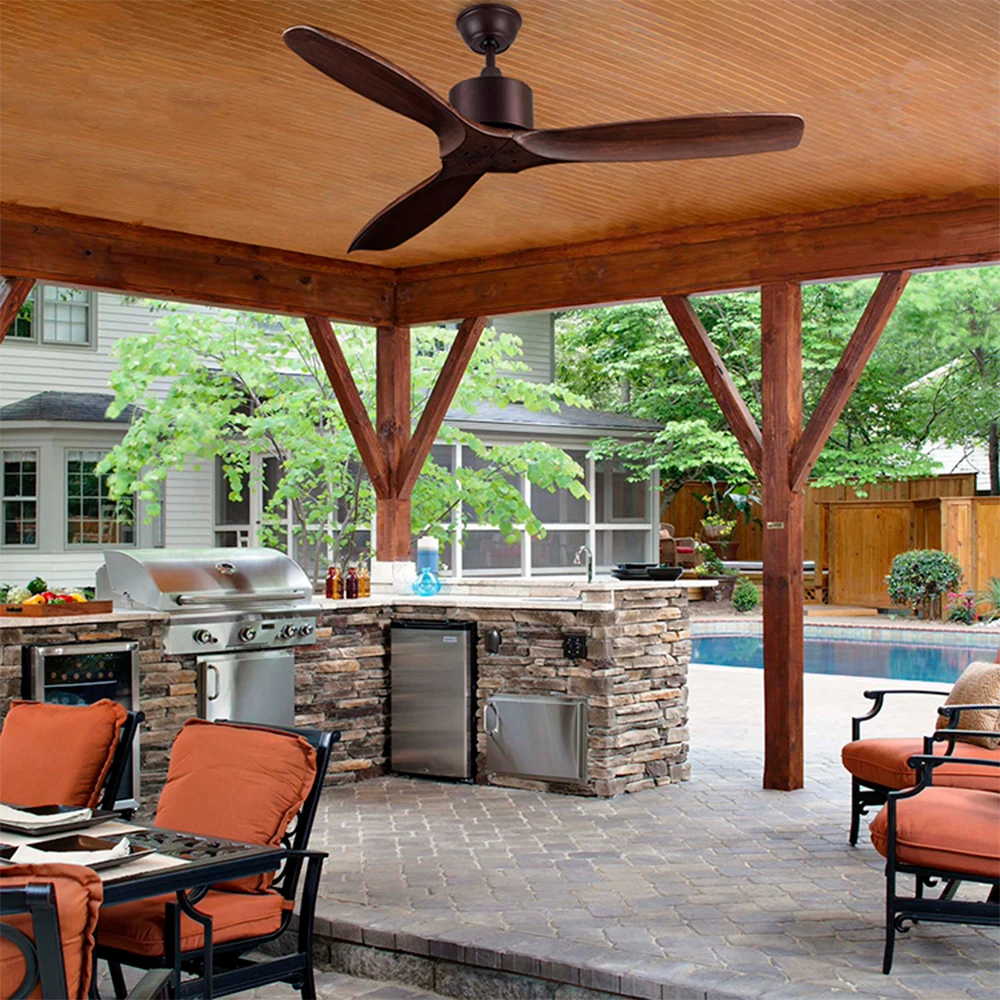 52-дюймовый роскошный потолочный вентилятор без освещения для дома спальни