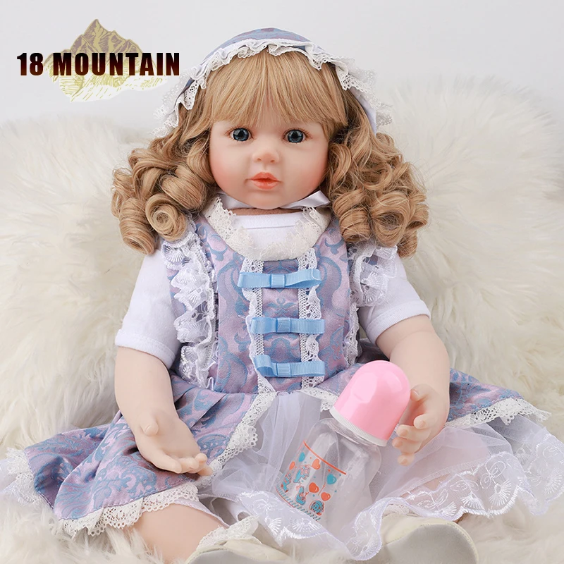 

24 Inch Reborn Baby Dolls 60 cm Silicone Soft Cloth Body Stuffed Reborn Boneca Menina Realist Doll Toy Children's Day Present