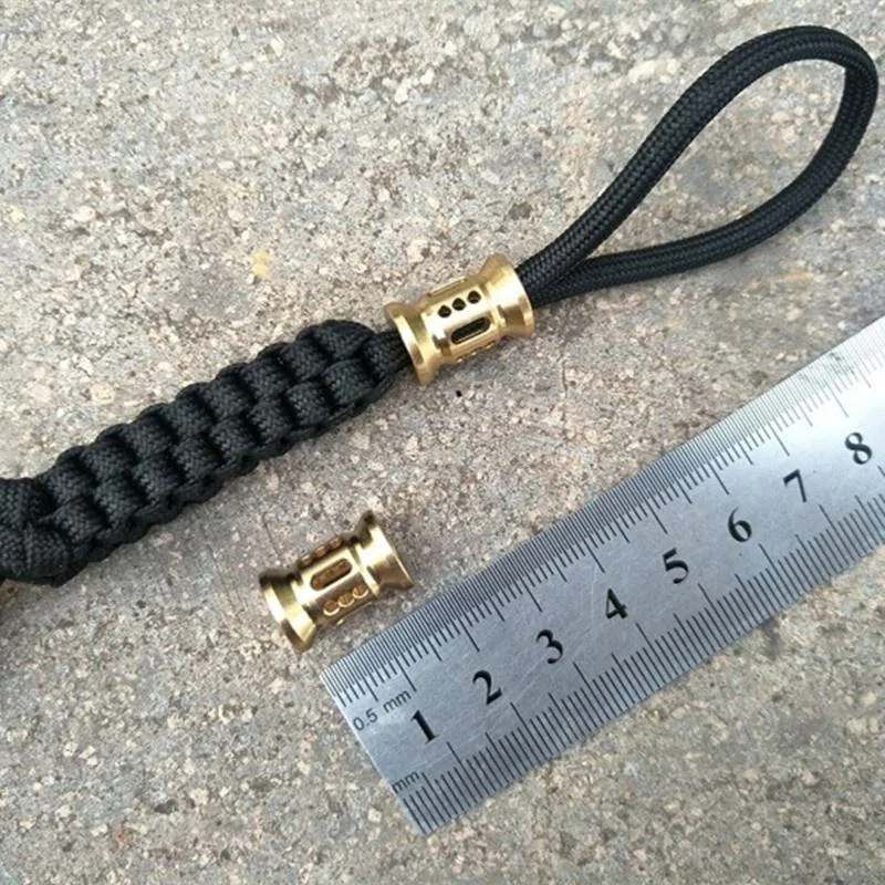 

1PC Brass Lanyard Pull Paracord Bead Pendant for EDC Cord Rope Camping Tools