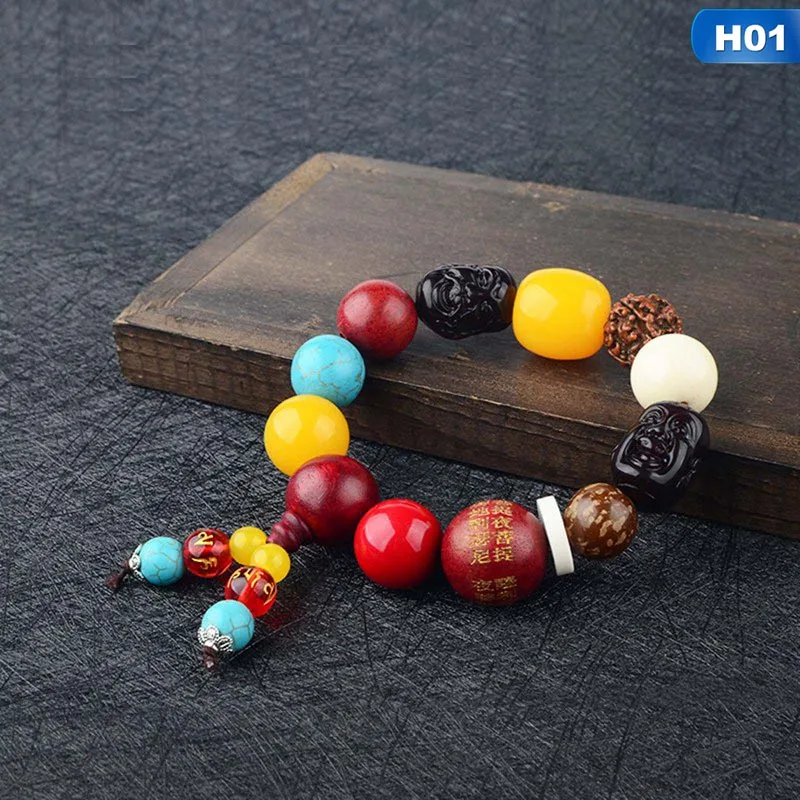 

1pcs Wood Buddha Beads Car Rearview Mirror Hanging Pendant Interior Decor Ornament Fine Workmanship Lucky Symbol Car Accessories
