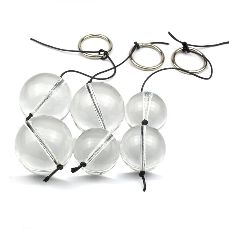 Круглая вигина Кегеля большого размера 5 см Хрустальное стекло двойные шарики