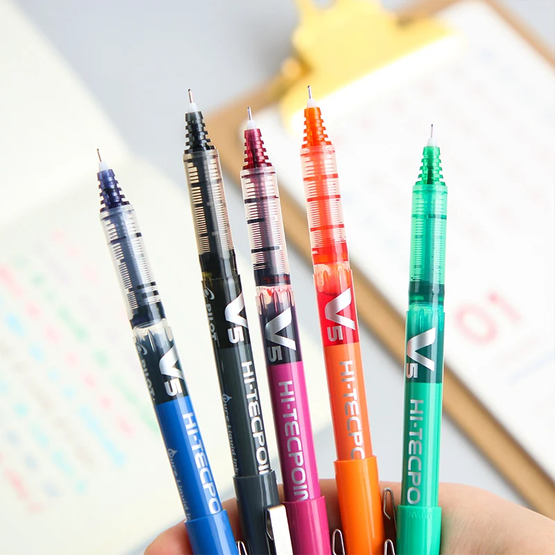 

1 Pcs Pilot V5 Gel Pen 0.5mm Needle Liquid Ink Pens Water-based Writing Drawing Liner Stationery Office School Supplies H6911