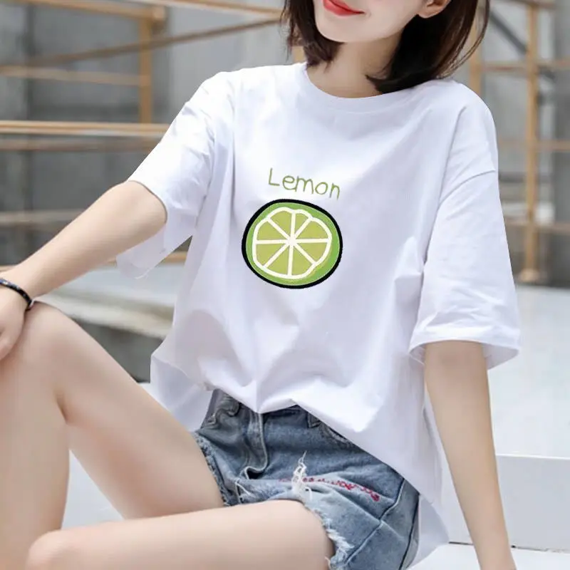 

Women's new fashion Shirt T-shirt Kawaii Harajuku white Short sleeve T-shirt summer casual Korean dress women shirts t shirt