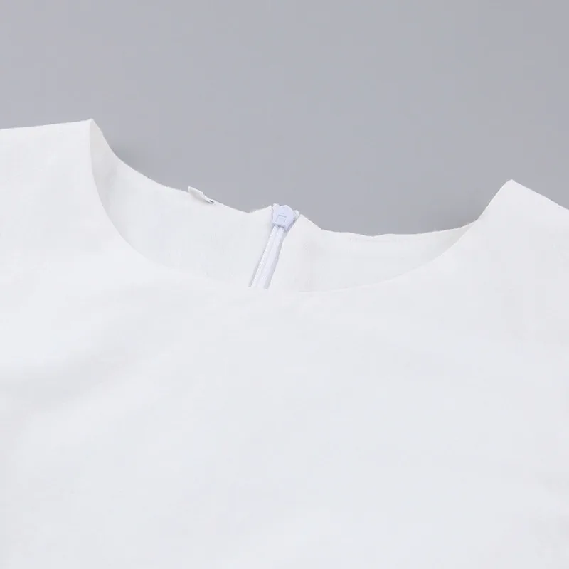 

Slim High Waist White Women Dress Hollow Out Casual O Neck Sleeveless Lace Up Spring Summer Elegant Cut-Out Tank Mini Dress