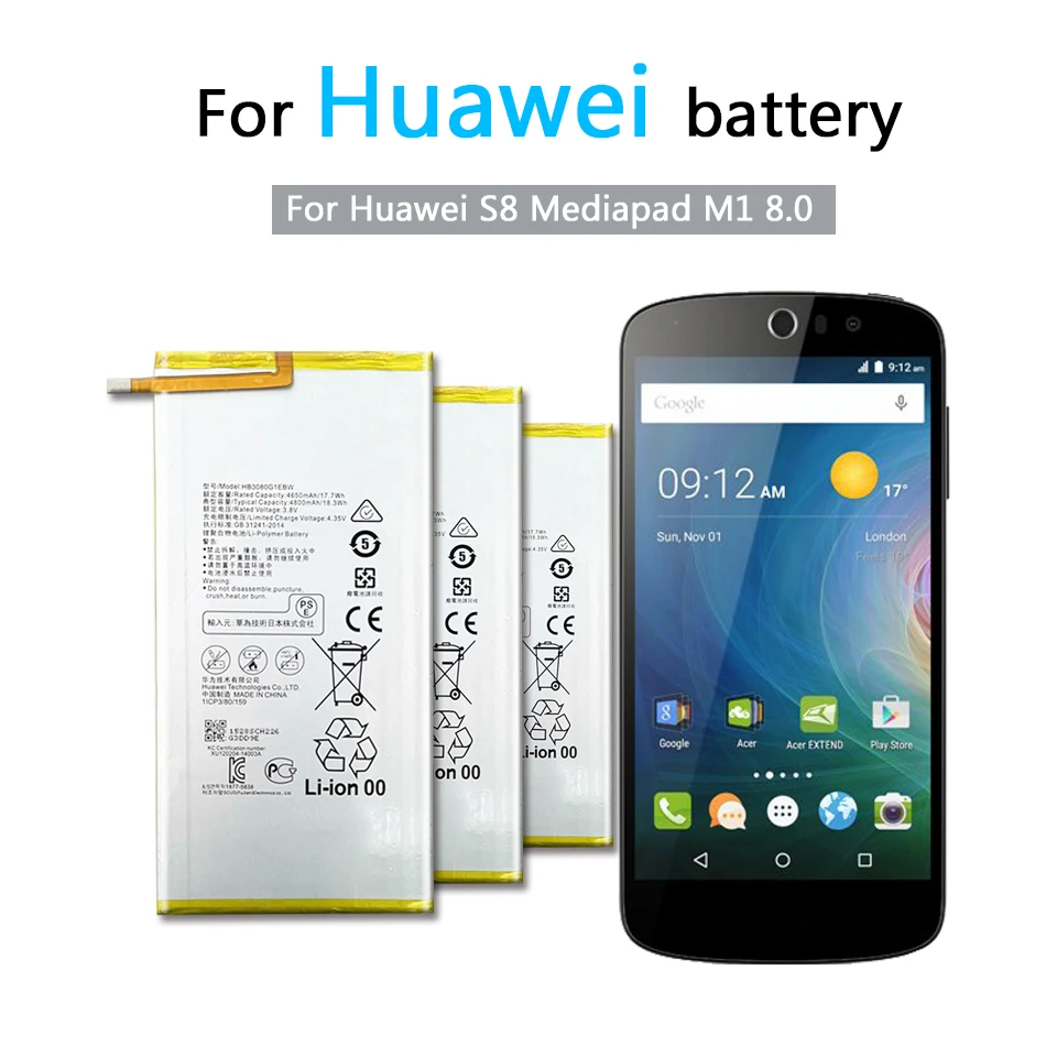 Аккумулятор для планшета Huawei MediaPad M1 M2 M3 Lite 8 0 4 10 1 801L 801 Вт 802L 803L A01W A01L CPN W09 AL00