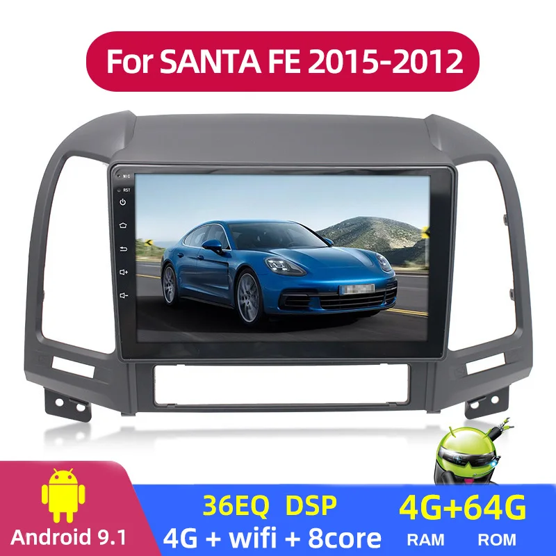 Автомобильный Радио Мультимедийный видео плеер Android 9 1 Авто android 36EQ dsp estereo для Hyundai