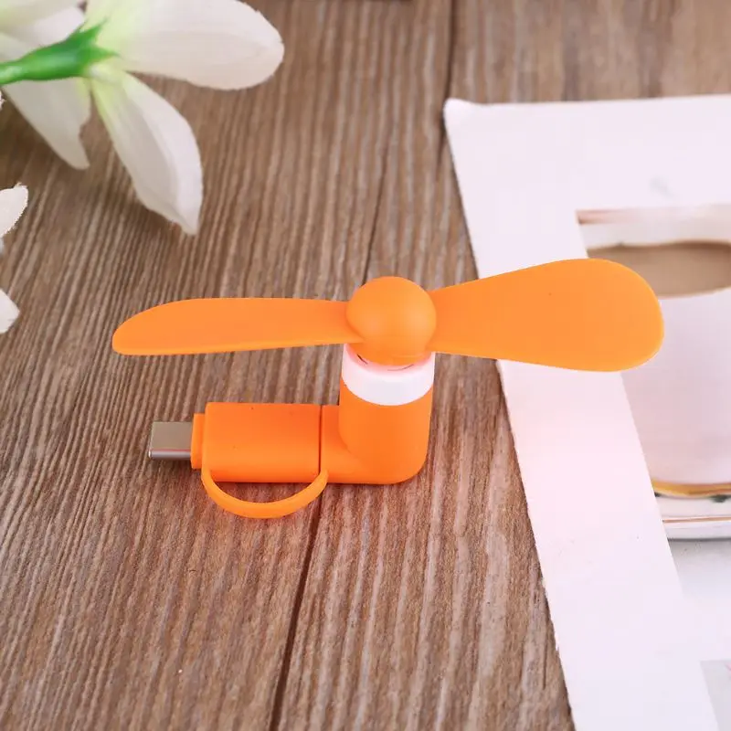 Универсальный мини-вентилятор Type C Micro USB OTG беззвучный вентилятор для мобильного