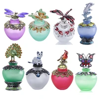 hd 40ml fancy empty refillable perfume bottle retro frosted animal stopper fragrance container home decor ladys gift 8 kinds