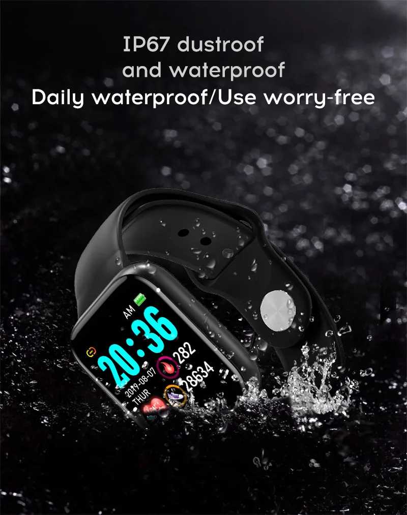 Reloj inteligente ZK22 Y68 2020 para hombre y mujer, pulsera impermeable con Bluetooth, monitor de ritmo card&iacute;aco, rastreador de Fitness, para Android IOS-2