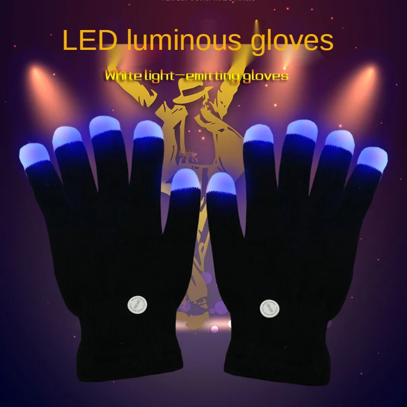 Необычные новые яркие светодиодные перчатки для кончиков пальцев светящиеся