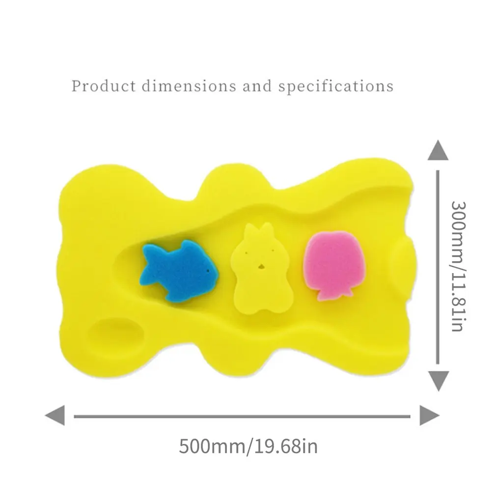 

Cute Infant Bath Sponge Skid Proof Bath Mat Newborn Cushion Bath Sponge Antiskid Mat For Kids Bath Products