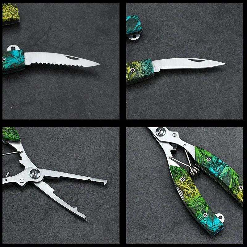 

1PC Multifunctional stainless steel lure pliers camouflage fishing line cutter fishing gear